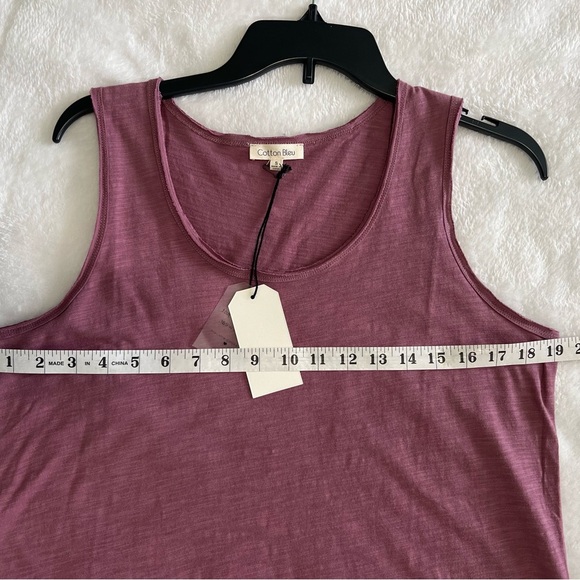 Cotton Bleu New Pink Ruffled Tank Top with Sleeveless Design.  #058 - Picture 4 of 7